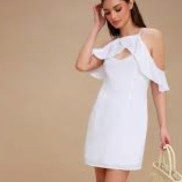 White off the shoulder dress by BB Dakota size 6 - Picture 11 of 11